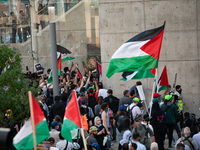 Pro-Palestinian activists marched through the streets of Chicago on August 21, 2024, to protest the Democratic National Committee's conventi...