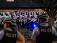 Pro-Palestinian activists marched through the streets of Chicago on August 21, 2024, to protest the Democratic National Committee's conventi...