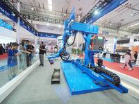 Visitors visit the ''Robot Untaught Welding System'' at the 2024 World Robot Conference in Beijing, China, on August 22, 2024. (