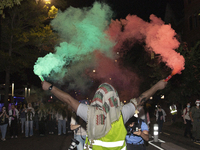 Protesters march in a pro-Palestinian demonstration at George Washington University in Washington, D.C., on August 22, 2024. During the spri...