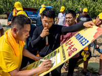 Farmers plant ''yellow golden 823'' corn with a yield of 1,904.6 jin per mu in Anyang, China, on August 23, 2024. (