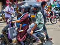 A busy street in the Chalai market in Thiruvananthapuram, Kerala, India, on April 13, 2024. The Chalai Market (Chalai bazaar) is Kerala's ol...