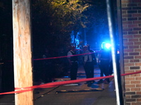 A man is found dead in an alley with a gunshot wound to the abdomen in Chicago, Illinois, United States, on August 23, 2024. On Friday eveni...