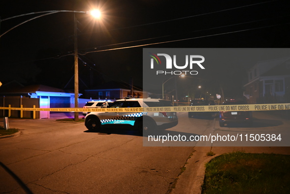 Two people are shot on the 10100 block of S. May Street in Chicago, Illinois, United States, on August 23, 2024. On Friday evening at approx...