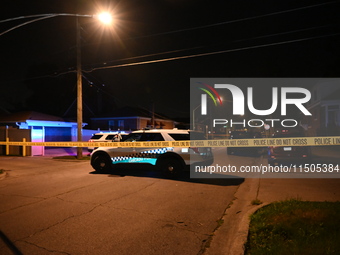 Two people are shot on the 10100 block of S. May Street in Chicago, Illinois, United States, on August 23, 2024. On Friday evening at approx...