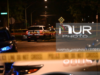 Two people are shot on the 10100 block of S. May Street in Chicago, Illinois, United States, on August 23, 2024. On Friday evening at approx...