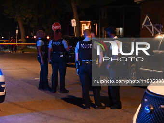 Two people are shot on the 10100 block of S. May Street in Chicago, Illinois, United States, on August 23, 2024. On Friday evening at approx...