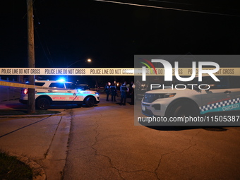 Two people are shot on the 10100 block of S. May Street in Chicago, Illinois, United States, on August 23, 2024. On Friday evening at approx...