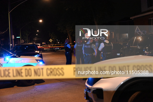 Two people are shot on the 10100 block of S. May Street in Chicago, Illinois, United States, on August 23, 2024. On Friday evening at approx...