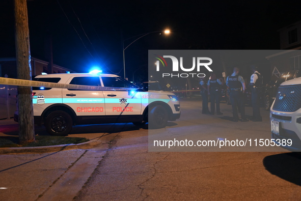 Two people are shot on the 10100 block of S. May Street in Chicago, Illinois, United States, on August 23, 2024. On Friday evening at approx...