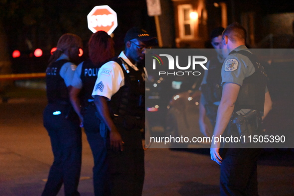 Two people are shot on the 10100 block of S. May Street in Chicago, Illinois, United States, on August 23, 2024. On Friday evening at approx...