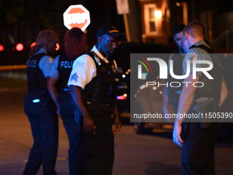 Two people are shot on the 10100 block of S. May Street in Chicago, Illinois, United States, on August 23, 2024. On Friday evening at approx...