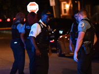 Two people are shot on the 10100 block of S. May Street in Chicago, Illinois, United States, on August 23, 2024. On Friday evening at approx...