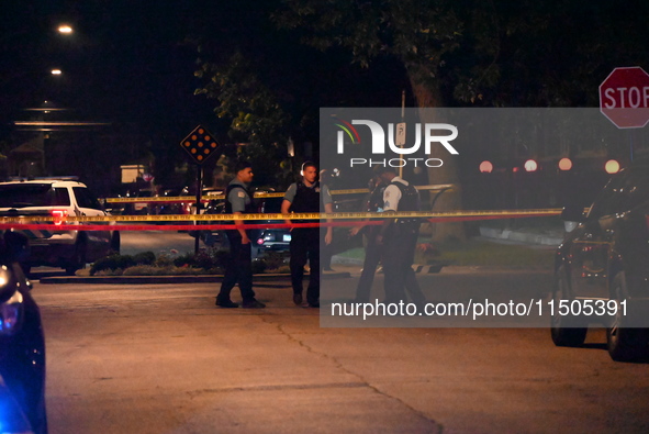 Two people are shot on the 10100 block of S. May Street in Chicago, Illinois, United States, on August 23, 2024. On Friday evening at approx...