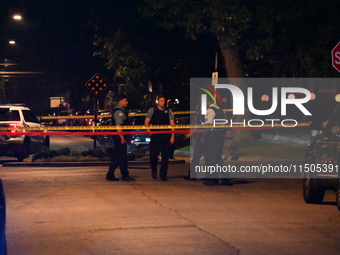 Two people are shot on the 10100 block of S. May Street in Chicago, Illinois, United States, on August 23, 2024. On Friday evening at approx...