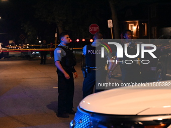 Two people are shot on the 10100 block of S. May Street in Chicago, Illinois, United States, on August 23, 2024. On Friday evening at approx...