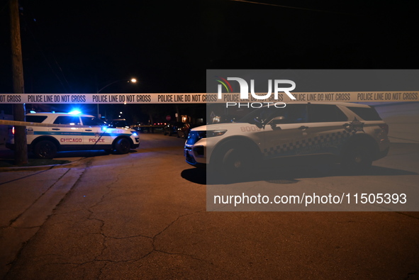 Two people are shot on the 10100 block of S. May Street in Chicago, Illinois, United States, on August 23, 2024. On Friday evening at approx...