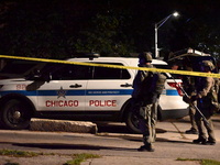 SWAT responds to a residence in Chicago, Illinois, United States, on August 23, 2024. On Friday evening, at approximately 9:15 p.m. on the 3...