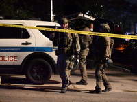 SWAT responds to a residence in Chicago, Illinois, United States, on August 23, 2024. On Friday evening, at approximately 9:15 p.m. on the 3...