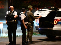 SWAT responds to a residence in Chicago, Illinois, United States, on August 23, 2024. On Friday evening, at approximately 9:15 p.m. on the 3...