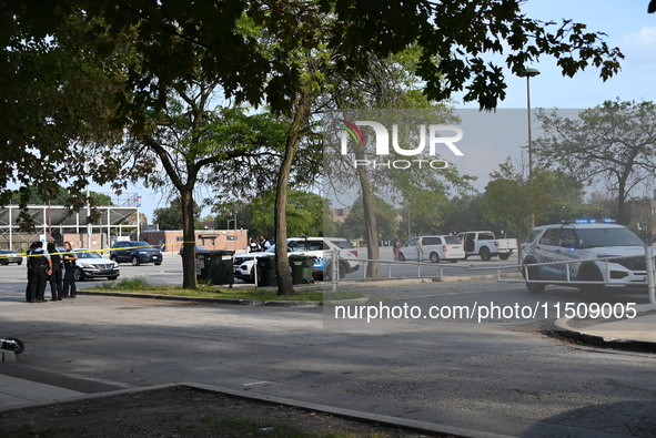 A 15-year-old male is shot on the 10200 block of S. Cottage Grove Avenue in Chicago, Illinois, United States, on August 24, 2024. On Saturda...