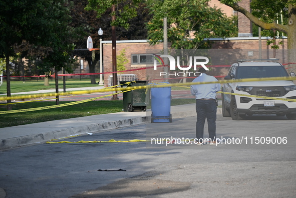 A 15-year-old male is shot on the 10200 block of S. Cottage Grove Avenue in Chicago, Illinois, United States, on August 24, 2024. On Saturda...