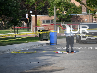 A 15-year-old male is shot on the 10200 block of S. Cottage Grove Avenue in Chicago, Illinois, United States, on August 24, 2024. On Saturda...