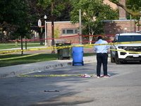 A 15-year-old male is shot on the 10200 block of S. Cottage Grove Avenue in Chicago, Illinois, United States, on August 24, 2024. On Saturda...