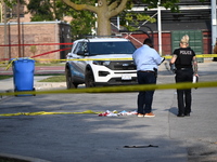 A 15-year-old male is shot on the 10200 block of S. Cottage Grove Avenue in Chicago, Illinois, United States, on August 24, 2024. On Saturda...