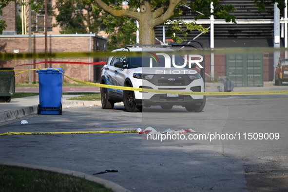 A 15-year-old male is shot on the 10200 block of S. Cottage Grove Avenue in Chicago, Illinois, United States, on August 24, 2024. On Saturda...