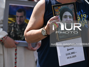 KRAKOW, POLAND - AUGUST 24:
Members of the Ukrainian diaspora in Krakow celebrate Ukrainian Independence Day with various events, including...