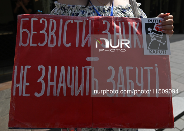 KRAKOW, POLAND - AUGUST 24:
Members of the Ukrainian diaspora in Krakow celebrate Ukrainian Independence Day with various events, including...