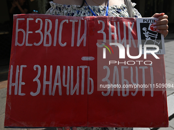 KRAKOW, POLAND - AUGUST 24:
Members of the Ukrainian diaspora in Krakow celebrate Ukrainian Independence Day with various events, including...