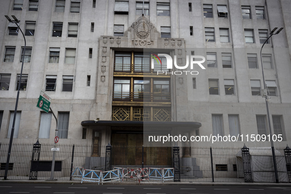 In front of the building of the Ministry of Health of the Nation in Buenos Aires, Argentina, on august 23, 2024.