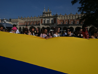 KRAKOW, POLAND - AUGUST 24:
Members of the Ukrainian diaspora in Krakow celebrate Ukrainian Independence Day with various events, including...