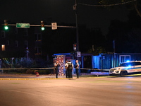 Three people are shot, one in critical condition, on the 3600 block of W. Douglas Blvd in Chicago, Illinois, United States, on August 24, 20...