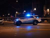 Three people are shot, one in critical condition, on the 3600 block of W. Douglas Blvd in Chicago, Illinois, United States, on August 24, 20...