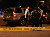 An unidentified male is shot and killed on the 2400 block of S. Christiana Avenue in Chicago, Illinois, United States, on August 24, 2024. A...