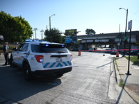 An unidentified adult man is shot multiple times and killed in a shooting on the 400 block of W. Cermak Road in Chicago, Illinois, United St...