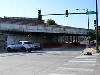 An unidentified adult man is shot multiple times and killed in a shooting on the 400 block of W. Cermak Road in Chicago, Illinois, United St...