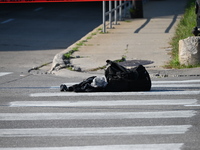 An unidentified adult man is shot multiple times and killed in a shooting on the 400 block of W. Cermak Road in Chicago, Illinois, United St...