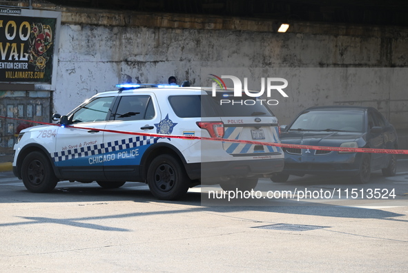 An unidentified adult man is shot multiple times and killed in a shooting on the 400 block of W. Cermak Road in Chicago, Illinois, United St...