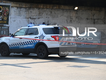 An unidentified adult man is shot multiple times and killed in a shooting on the 400 block of W. Cermak Road in Chicago, Illinois, United St...