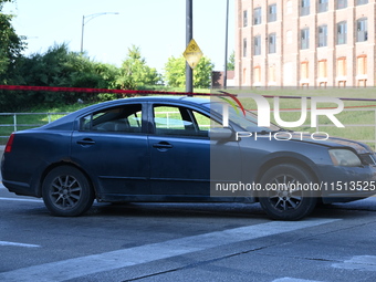 An unidentified adult man is shot multiple times and killed in a shooting on the 400 block of W. Cermak Road in Chicago, Illinois, United St...