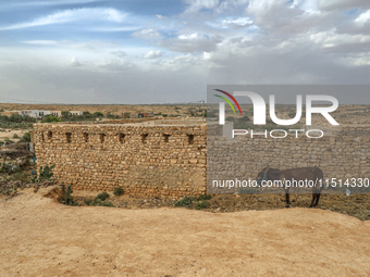 A landscape view of a small village in a rural area in Kairouan, Tunisia, on May 6, 2024. The region of Kairouan faces water stress, leading...