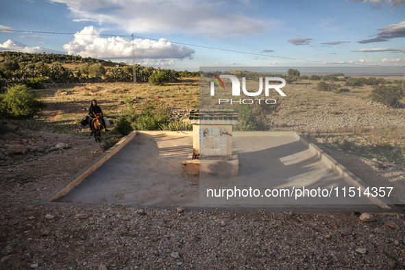 A drinking water point in the isolated rural area of Chrichira in Kairouan, Tunisia, on May 8, 2024. As the region faces water stress, resul...