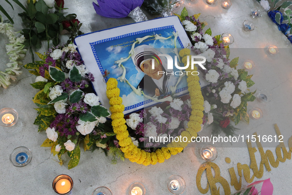 Devotees of the order founded by Saint Teresa pray by the tomb of Saint Teresa to mark her birth anniversary in Kolkata, India, on August 26...