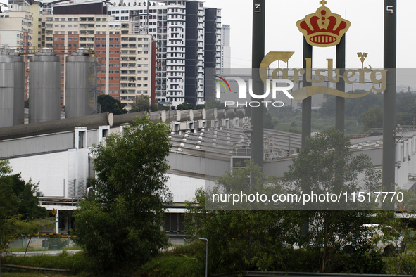 Carlsberg Brewery factory in Malaysia, on June 19, 2021. 