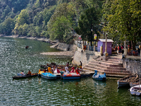 Naini Lake (Naini Tal) is in Nainital, Uttarakhand, India, on April 21, 2024. (