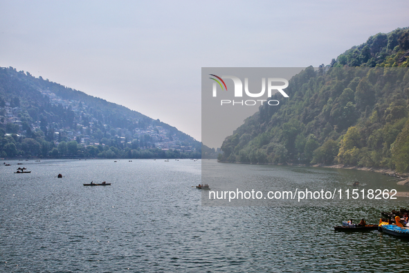 Naini Lake (Naini Tal) is in Nainital, Uttarakhand, India, on April 21, 2024. 